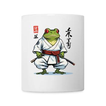 Samurai Frog Vintage Ukiyo-e Style Aesthetic - Mug - white - Front