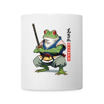 Samurai Frog Vintage Ukiyo-e Style Japan Style - Mug - white - Front