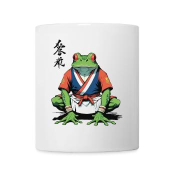 Grenouille Samouraï & Design Vintage Style Ukiyo-e - Mug blanc - blanc - Devant