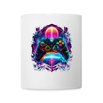 Manette de jeu rétro Cyberpunk vibrante - Mug blanc - blanc - Devant