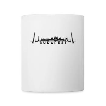 Herzschlag Skyline Ungarn Budapest - Tasse - Weiß - Vorne