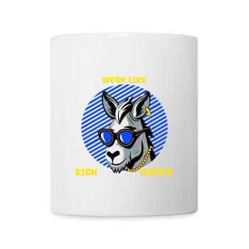 Rich donkey: Hard work pays off, motivation - Mug - white - Front