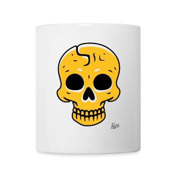 cool yellow skull - Mug - white - Front