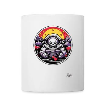 Space astronaut: skull nature and hearts - Mug - white - Front