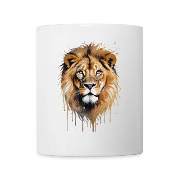 Majestätischer Löwe Aquarell - Tasse - Weiß - Vorne