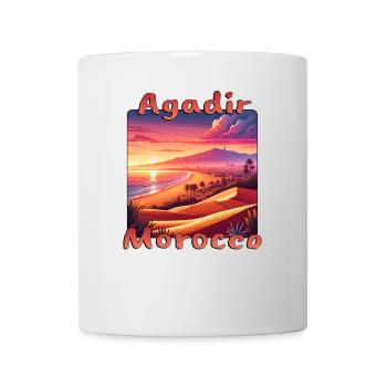Agadir Maroc Désert Chameau Vacances Coucher de soleil - Mug blanc - blanc - Devant