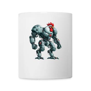 Chicken Rooster Hen Cyborg Robot Mech - Mug - white - Front