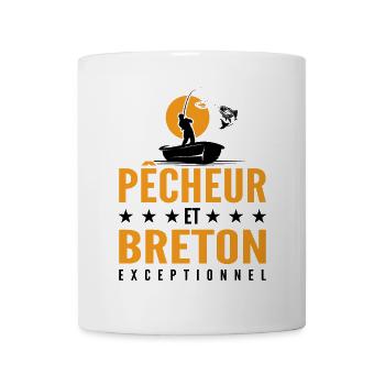 Pêcheur et Breton Exceptionnel - Cadeau Pêcheur - Mug blanc - blanc - Devant
