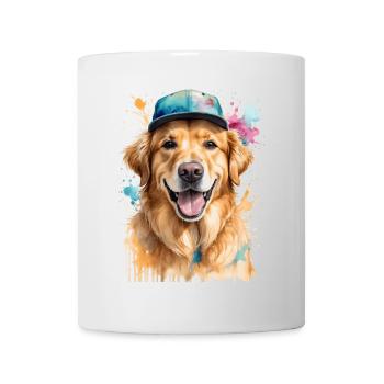 Golden Retriever Snapback Cap Dog Design Print - Mug blanc - blanc - Devant