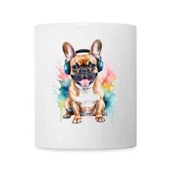 Casque Bouledogue Français Frenchie Dog - Mug blanc - blanc - Devant