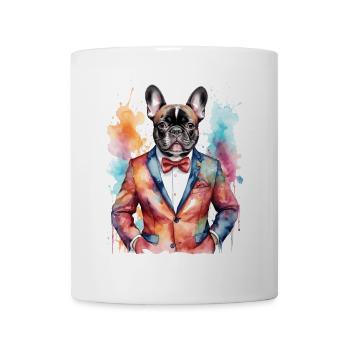 Costume Bouledogue Français Frenchie Chien Animal - Mug blanc - blanc - Devant