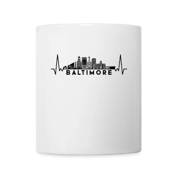 Herzschlag Skyline USA Baltimore - Tasse - Weiß - Vorne