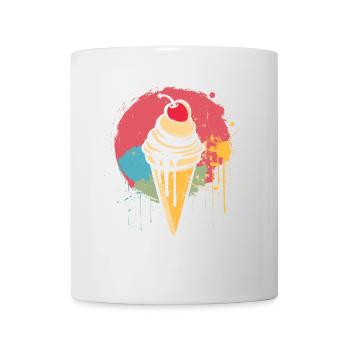 Eiswaffel Graffiti - Tasse - Weiß - Vorne