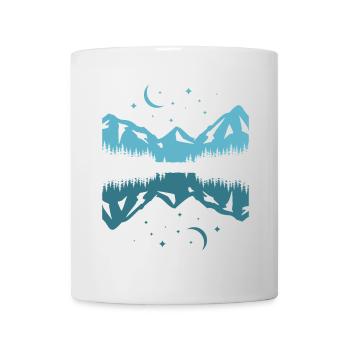 Mondschein-Bergreflexion - Tasse - Weiß - Vorne