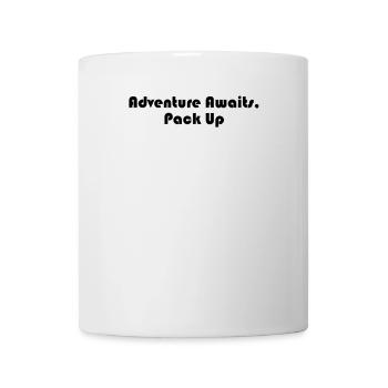 Wandern - Adventure Awaits, Pack Up - Tasse - Weiß - Vorne