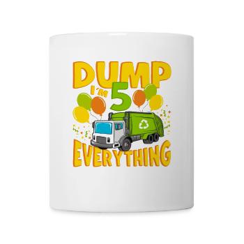 5 Years Old Boy 5th Birthday Gift Garbage Truck - Mug - white - Front