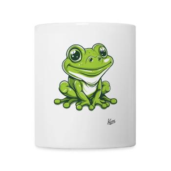 Süßer Glücklicher Frosch - Tasse - Weiß - Vorne
