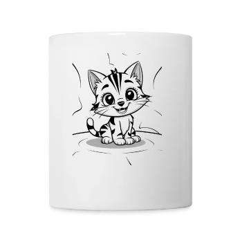 cute, funny cat - Mug - white - Front