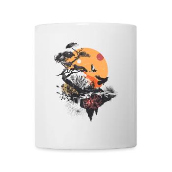 Paysage Oiseaux Coucher De Soleil Cottagecore - Mug blanc - blanc - Devant