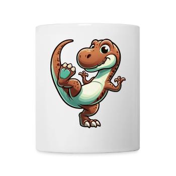 Dino T-Rex danseur danseur dinosaure - Mug blanc - blanc - Devant