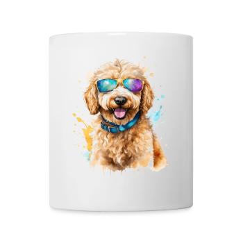 Lunettes de soleil Goldendoodle Chien Animal Design Print - Mug blanc - blanc - Devant
