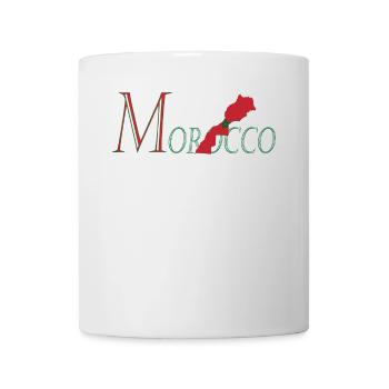 Patriotische Eleganz im marokkanischen Flaggendesign - Tasse - Weiß - Vorne