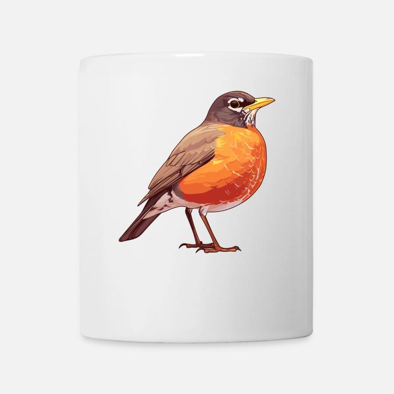 Robin Rotkehlchen - Tasse - Weiß