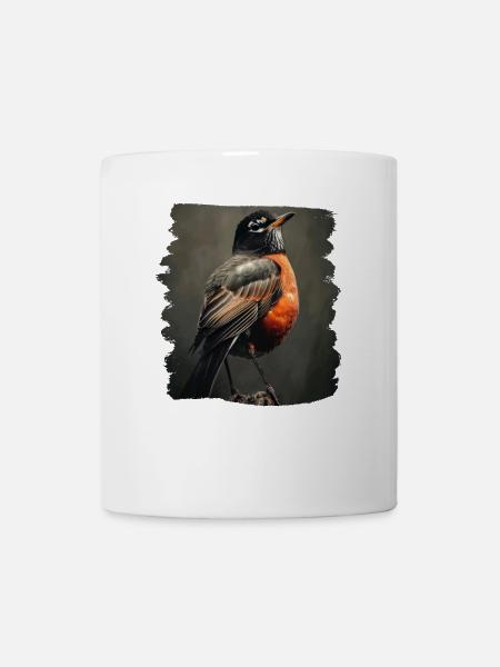 Robin Rotkehlchen - Tasse - Weiß