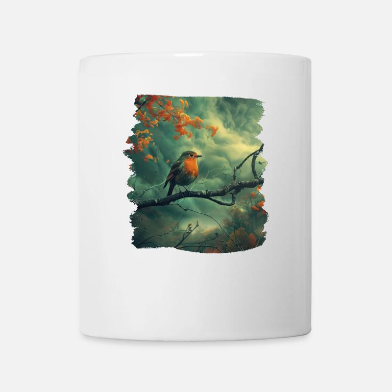 Robin Rotkehlchen - Tasse - Weiß
