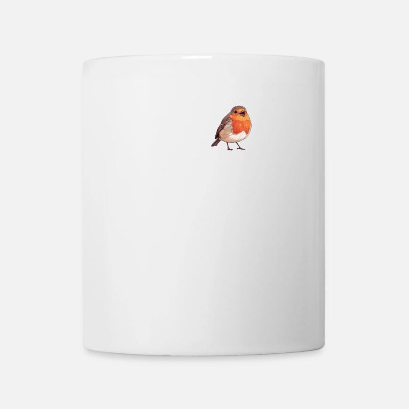 Robin Rotkehlchen - Tasse - Weiß
