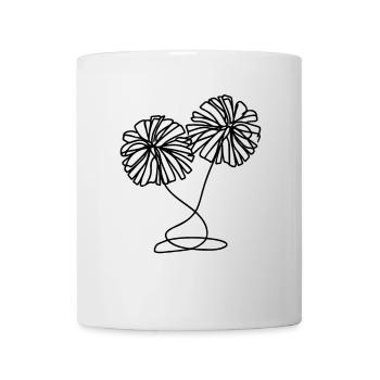 Pompons pom-pom girl - Mug blanc - blanc - Devant