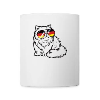 Deutsche flagge Katze deutsch Deutschland Katzen - Tasse - Weiß - Vorne