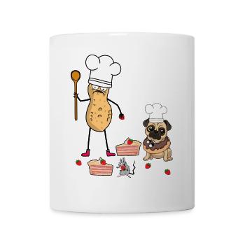 Peanut Baking Pets Dog Pastry Baker Nut - Mug - white - Front
