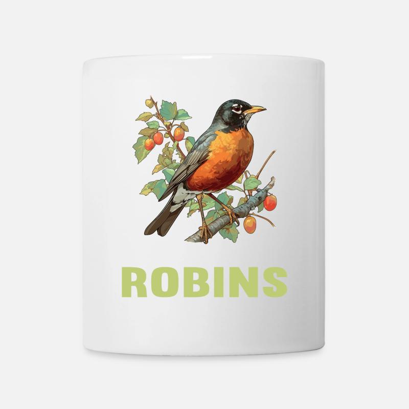 Robin Rotkehlchen - Tasse - Weiß