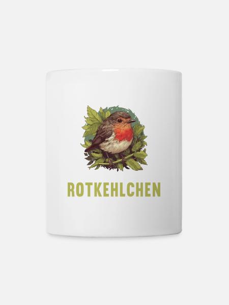 Robin Rotkehlchen - Tasse - Weiß