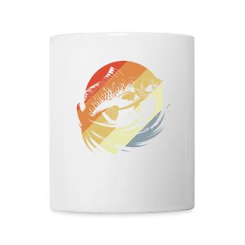 Look rétro graphique poisson - Mug blanc - blanc - Devant