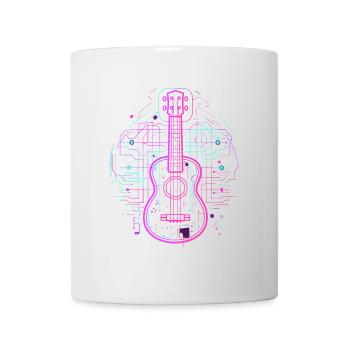 Ukulele Skizze Retro - Tasse - Weiß - Vorne