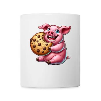 Süßes Schwein Cookie Nachtisch Leckereien - Tasse - Weiß - Vorne