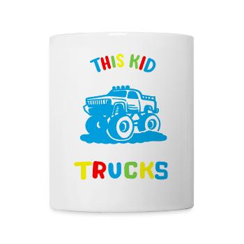 Monstertrucks für Kinder - Tasse - Weiß - Vorne