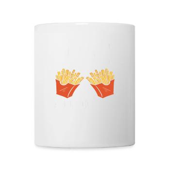 Propulsé par les frites - Mug blanc - blanc - Devant