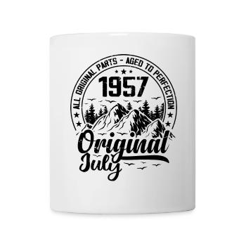 1957 juillet Original : 67 Ans cadeau Anniversaire - Mug blanc - blanc - Devant