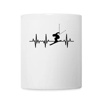 Ligne Skier Heart - Mug blanc - blanc - Devant