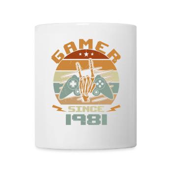 Gamer seit 1981 - Gaming-Jubiläumsgeschenk 1981 - Tasse - Weiß - Vorne