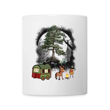 Forest Forest Dweller Peanut Fairy Tale Construction Trailer Child - Mug - white - Front