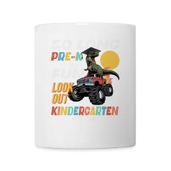 Remise des diplômes de la maternelle Dino Dinosaure T-Rex Fun - Mug blanc - blanc - Devant