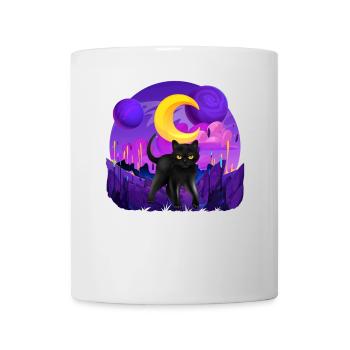 Galactic Katze Vintage Retro Cat Zeitlose Eleganz - Tasse - Weiß - Vorne