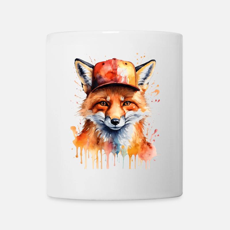 Casquette Fox Snapback Cool Animal Design Print - Mug blanc - blanc