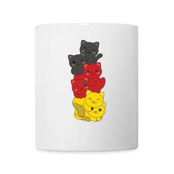 Deutsche flagge Katze deutsch Deutschland Katzen - Tasse - Weiß - Vorne