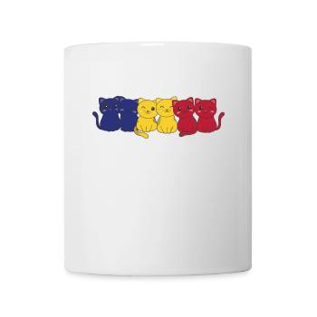 romanian flag cat romanian romania cats - Mug - white - Front