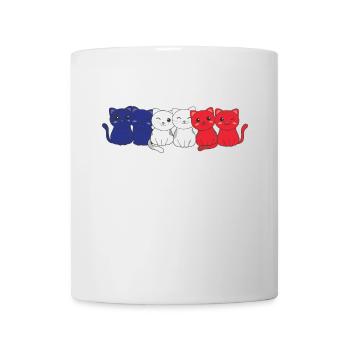 Drapeau français Cat France française - Mug blanc - blanc - Devant